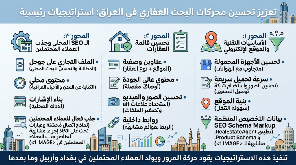 سيو العقارات في العراق: كيف ترتب شركتك العقارية