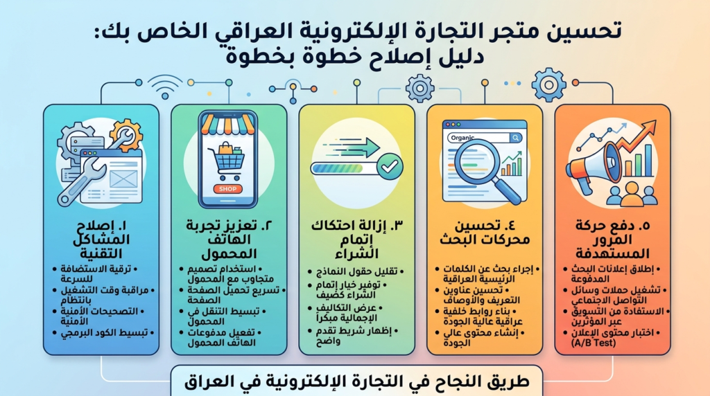 أخطاء التجارة الإلكترونية التي ترتكبها المتاجر الإلكترونية العراقية