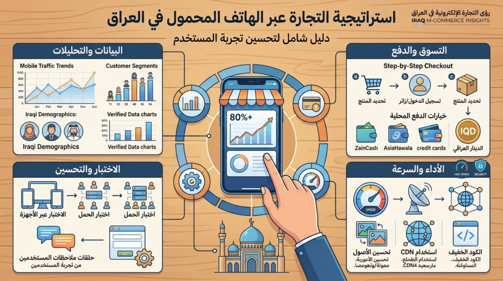 التجارة عبر الجوال في العراق: لماذا يحتاج متجرك تصميمًا معتمدًا على الجوال أولاً