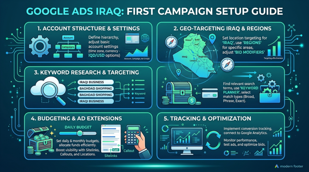 Google Ads Iraq: How to Set Up Your First Campaign?