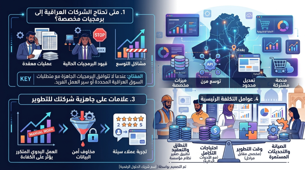 تطبيقات الويب: متى تحتاج الشركات العراقية برامج مخصصة