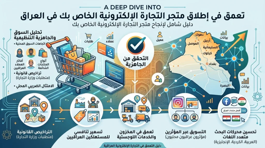 موقع التجارة الإلكترونية في العراق: كيف تطلق متجرًا إلكترونيًا