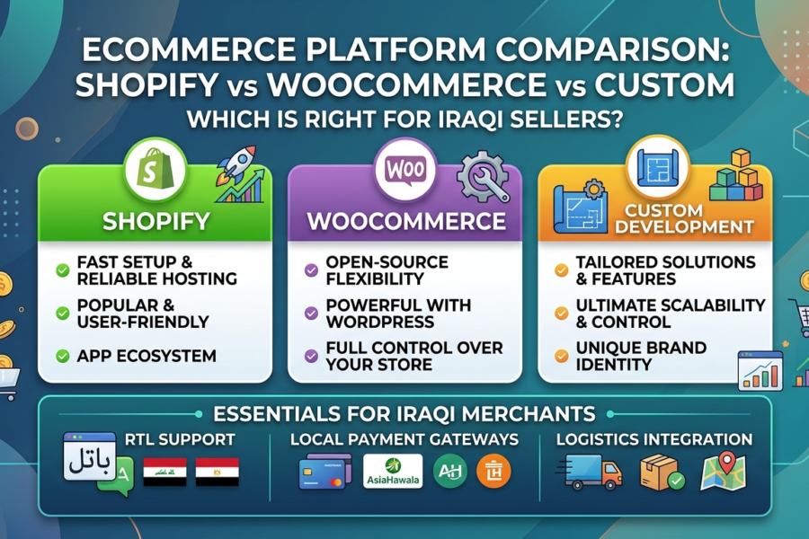 Ecommerce Platform Comparison: Shopify vs WooCommerce vs Custom