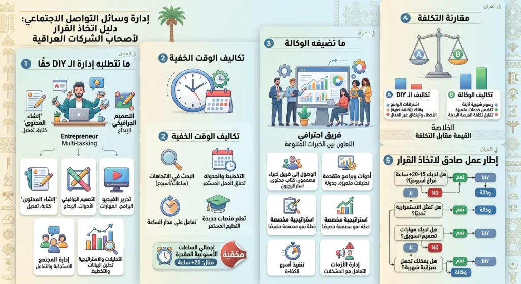 إدارة وسائل التواصل الاجتماعي: الذاتية مقابل توظيف وكالة