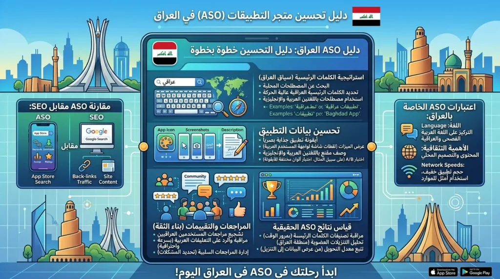 تحسين متجر التطبيقات في العراق