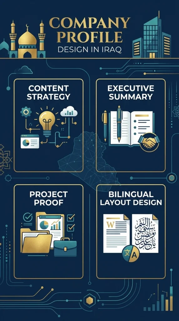 Company Profile Design in Iraq: Content & Layout Guide