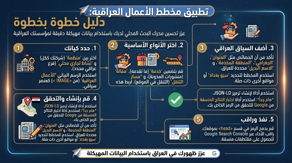البيانات المنظمة (Schema) لمواقع الشركات العراقية